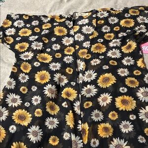 Liberty Love Black and Yellow Floral Kimono maternity